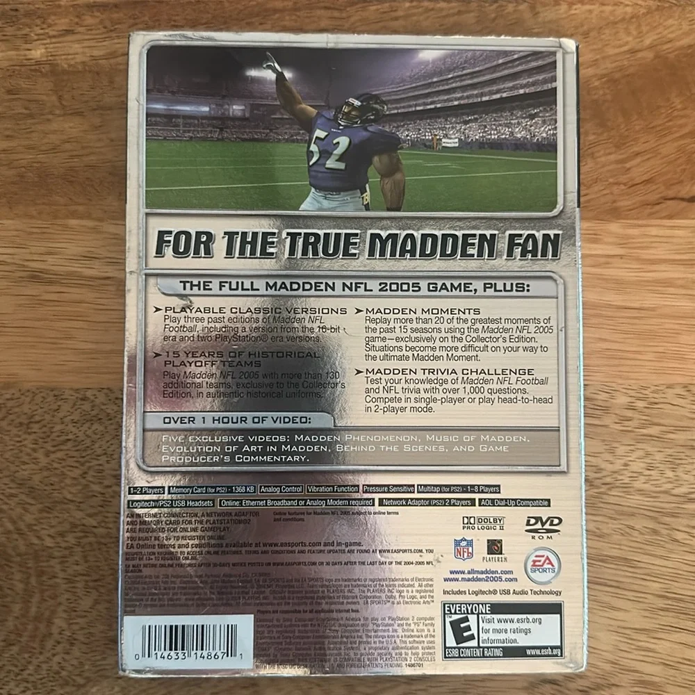 Madden NFL 2005 Collector's Playstation 2 PS2 Complete With Slipcover